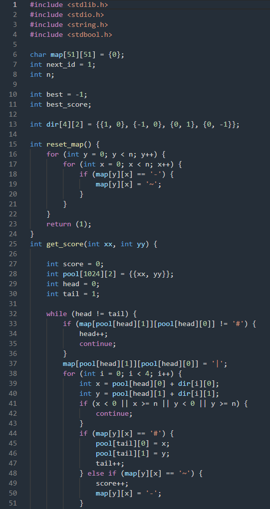 Autre solution du Longest Coast